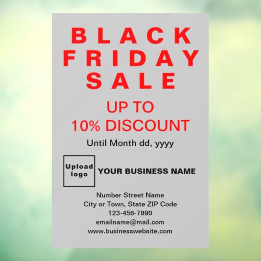 ビジネスブラックフライデーセール灰色の窓の固定 ウィンドウサイン (シート3)