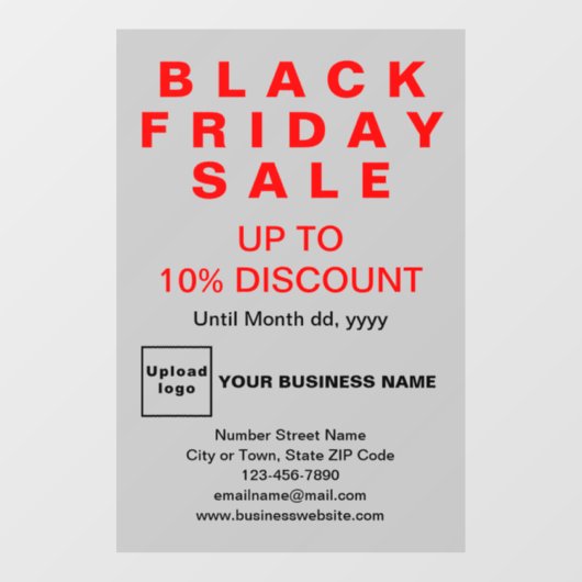 ビジネスブラックフライデーセール灰色の窓の固定 ウィンドウサイン (シート)