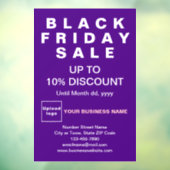 ビジネスブラックフライデーセール紫色の窓の貼り ウィンドウサイン (シート3)