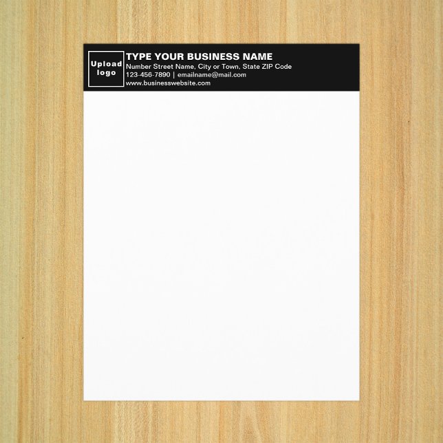 ビジネスブラックレターヘッドオン紙シート (Business black letterhead on paper sheet.)