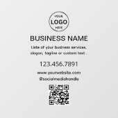 ビジネスブラックロゴQRコードウィンドウの固定 ウィンドウサイン (シート)