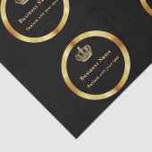 ビジネスブラック金ゴールド王室のクラウン 薄葉紙 (詳細)