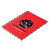 ビジネスブランディングのカスタマイズ可能な赤 ノートブック (左側)