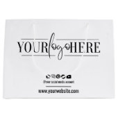 ビジネスブランディングの必須要素 - オーダーメイドロゴとQRコード ラージペーパーバッグ (正面)