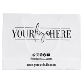 ビジネスブランディングの必須要素 - オーダーメイドロゴとQRコード ラージペーパーバッグ (裏面)