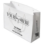 ビジネスブランディングの必須要素 - オーダーメイドロゴとQRコード ラージペーパーバッグ (裏面アングル)