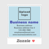 ビジネスブランディングオンライトブルースクエアビニル シール (シート)