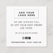 ビジネスブランディングクーポンコード |梱包カード スクエア名刺 (裏面)