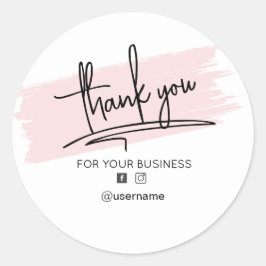 ビジネスブランディングサンキューカード ラウンドシール