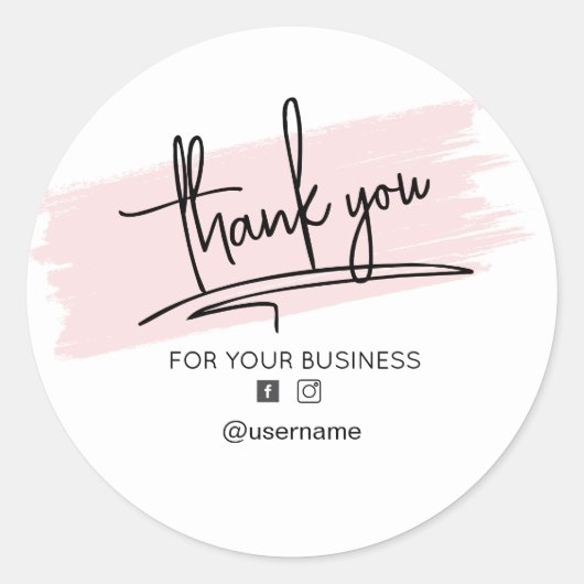 ビジネスブランディングサンキューカード ラウンドシール (正面)