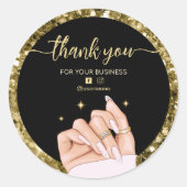 ビジネスブランディングサンキューカード ラウンドシール (正面)