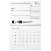 ビジネスブランディングプロモーション – ロゴ付き月次ゴール カレンダー (3月 2026)