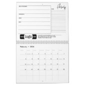ビジネスブランディングプロモーション – ロゴ付き月次ゴール カレンダー (2月 2026)