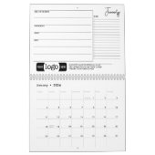 ビジネスブランディングプロモーション – ロゴ付き月次ゴール カレンダー (1月 2026)