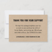 ビジネスブランディング会社ロゴクラフトありがとう サンキューカード (裏面)