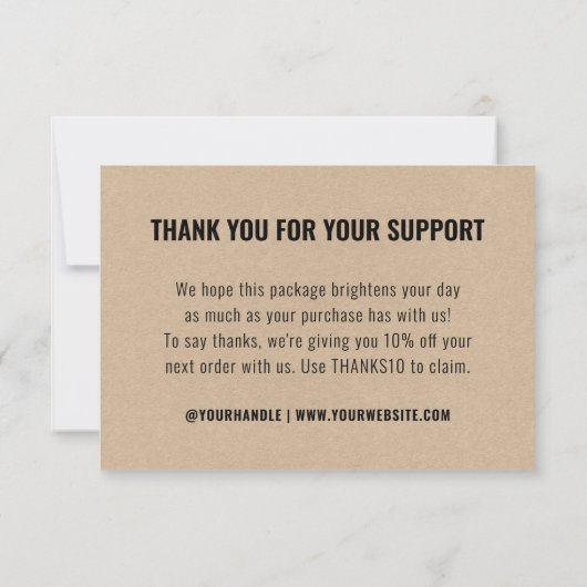 ビジネスブランディング会社ロゴクラフトありがとう サンキューカード (裏面)