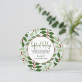 ビジネスブランディング – グレーグリーンボタニカルハッピスト シーズンカード (スタンド正面)