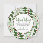 ビジネスブランディング – グレーグリーンボタニカルハッピスト シーズンカード (正面)