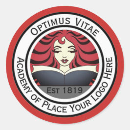 ビジネスブランディング。ロゴを追加。プロモーションラベル ラウンドシール