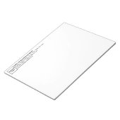 ビジネスブランドと情報の白見出し ノートパッド (アングル)