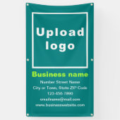 ビジネスブランドのティール（緑がかった色）グリーンポートレートバナー 横断幕 (縦)