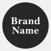 ビジネスブランドまたはその他の文字の追加 ラウンドシール (正面)