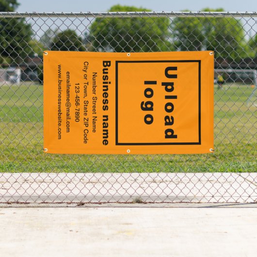 ビジネスブランドオンオレンジカラーポートレートバナー 横断幕 (インサイチュ)