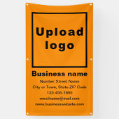 ビジネスブランドオンオレンジカラーポートレートバナー 横断幕 (縦)