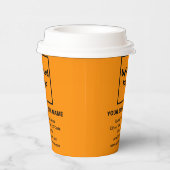 ビジネスブランドオンオレンジカラー紙カップ 紙コップ (右)