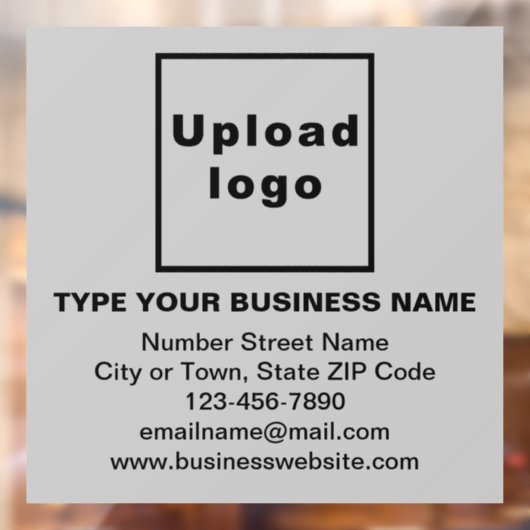 ビジネスブランドオングレースクエアウィンドウにしがみつく ウィンドウサイン (シート2)