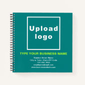 ビジネスブランドオンティール（緑がかった色）グリーンスクエアスパイラル ノートブック (正面)