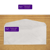 ビジネスブランドオンパープル差出人住所ラベル ラベル