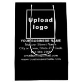 ビジネスブランドオンブラックミディアムサイズ抱き枕 ミディアムペーパーバッグ (裏面)