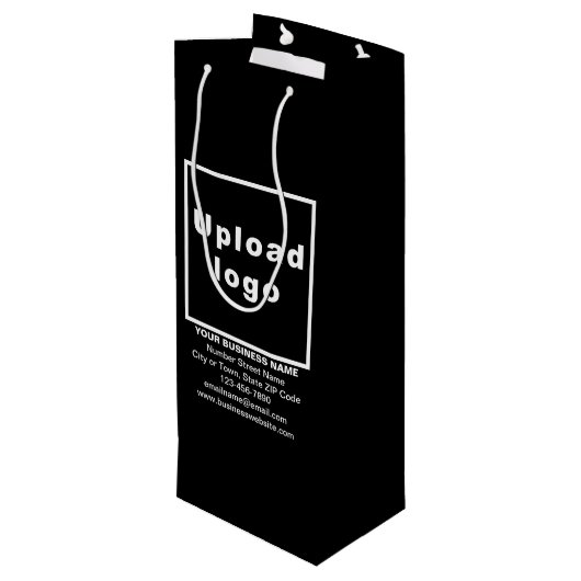 ビジネスブランドオンブラックワイン抱き枕 ワインギフトバッグ (裏面アングル)