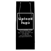 ビジネスブランドオンブラックワイン抱き枕 ワインギフトバッグ (裏面)