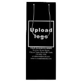 ビジネスブランドオンブラックワイン抱き枕 ワインギフトバッグ (正面)