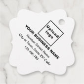 ビジネスブランドオンホワイトスクエアファンシーシェイプラベル フェイバータグ (裏面)