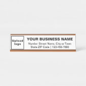 ビジネスブランドオンホワイトスタンダードデスク名プレート デスクネームプレート (正面)