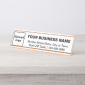 ビジネスブランドオンホワイトスタンダードデスク名プレート デスクネームプレート (正面)