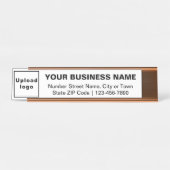 ビジネスブランドオンホワイトスタンダードデスク名プレート デスクネームプレート (正面)