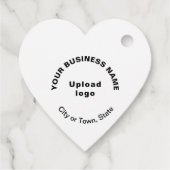 ビジネスブランドオンホワイトハートシェイプラベル フェイバータグ (裏面)