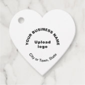 ビジネスブランドオンホワイトハートシェイプラベル フェイバータグ (正面)