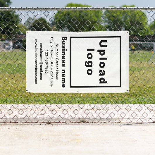 ビジネスブランドオンホワイトポートレートバナー 横断幕 (インサイチュ)