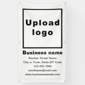 ビジネスブランドオンホワイトポートレートバナー 横断幕 (縦)