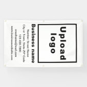 ビジネスブランドオンホワイトポートレートバナー 横断幕 (横)