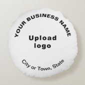 ビジネスブランドオンホワイトラウンド装飾用クッション ラウンドクッション (裏面)