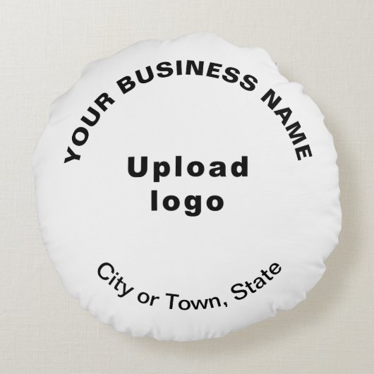 ビジネスブランドオンホワイトラウンド装飾用クッション ラウンドクッション (裏面)