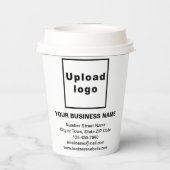 ビジネスブランドオンホワイト紙カップ 紙コップ (裏面)