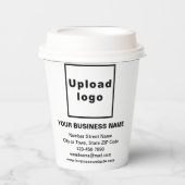 ビジネスブランドオンホワイト紙カップ 紙コップ (正面)