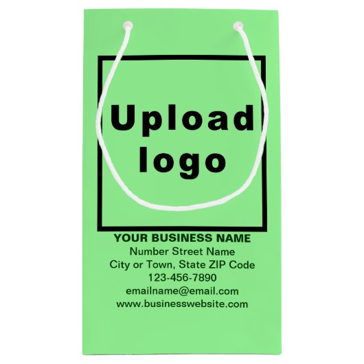 ビジネスブランドオンライトグリーンスモールサイズ抱き枕 スモールペーパーバッグ (裏面)